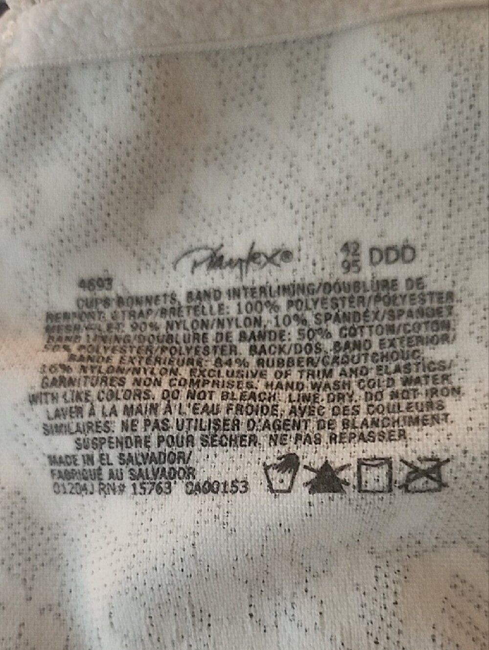 Playtex White Full-Coverage Support Bra - Picture 2 of 2